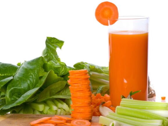 Jus yang baru diperah dari urat varikos